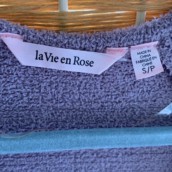 La vie en rose - long purple cozy sweater - really cute belted - size S - Picture 3 of 4